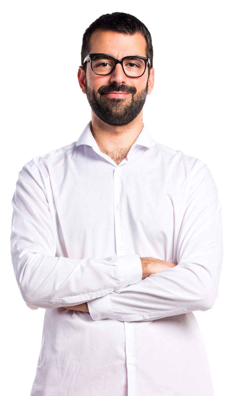 Homme avec une chemise blanche